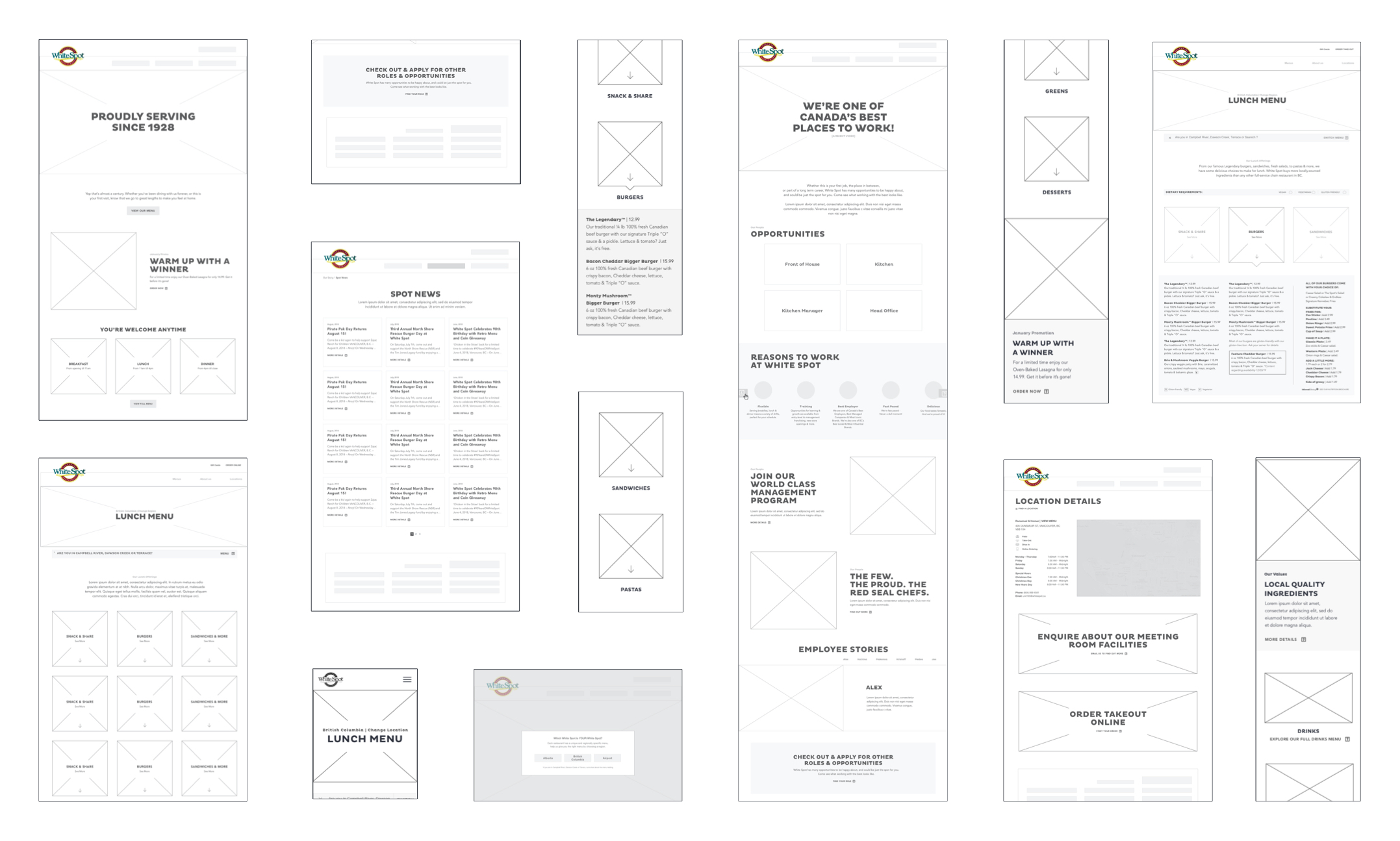 Desktop-Homepage Wireframes
